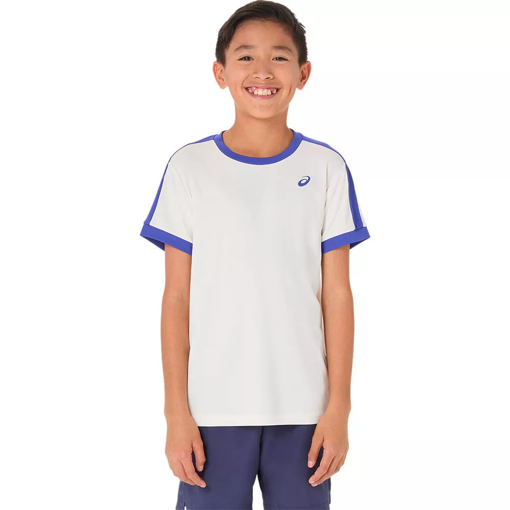 T-Shirt Asics Jongens Cr&egrave;me / Blauw
