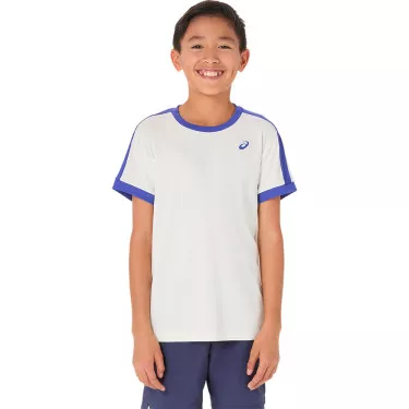T-Shirt Asics Jongens Cr&egrave;me / Blauw