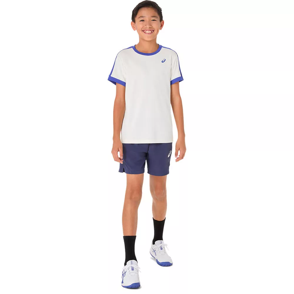 T-Shirt Asics Jongens Cr&egrave;me / Blauw