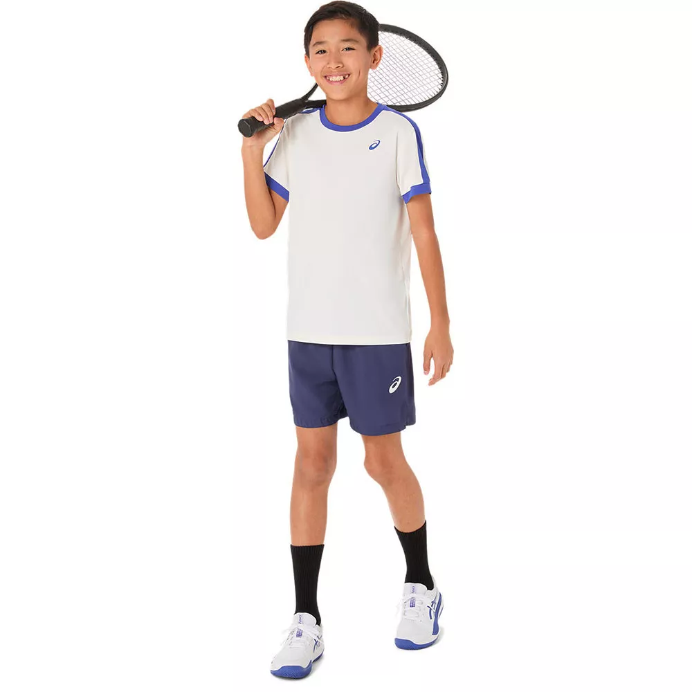 T-Shirt Asics Jongens Cr&egrave;me / Blauw