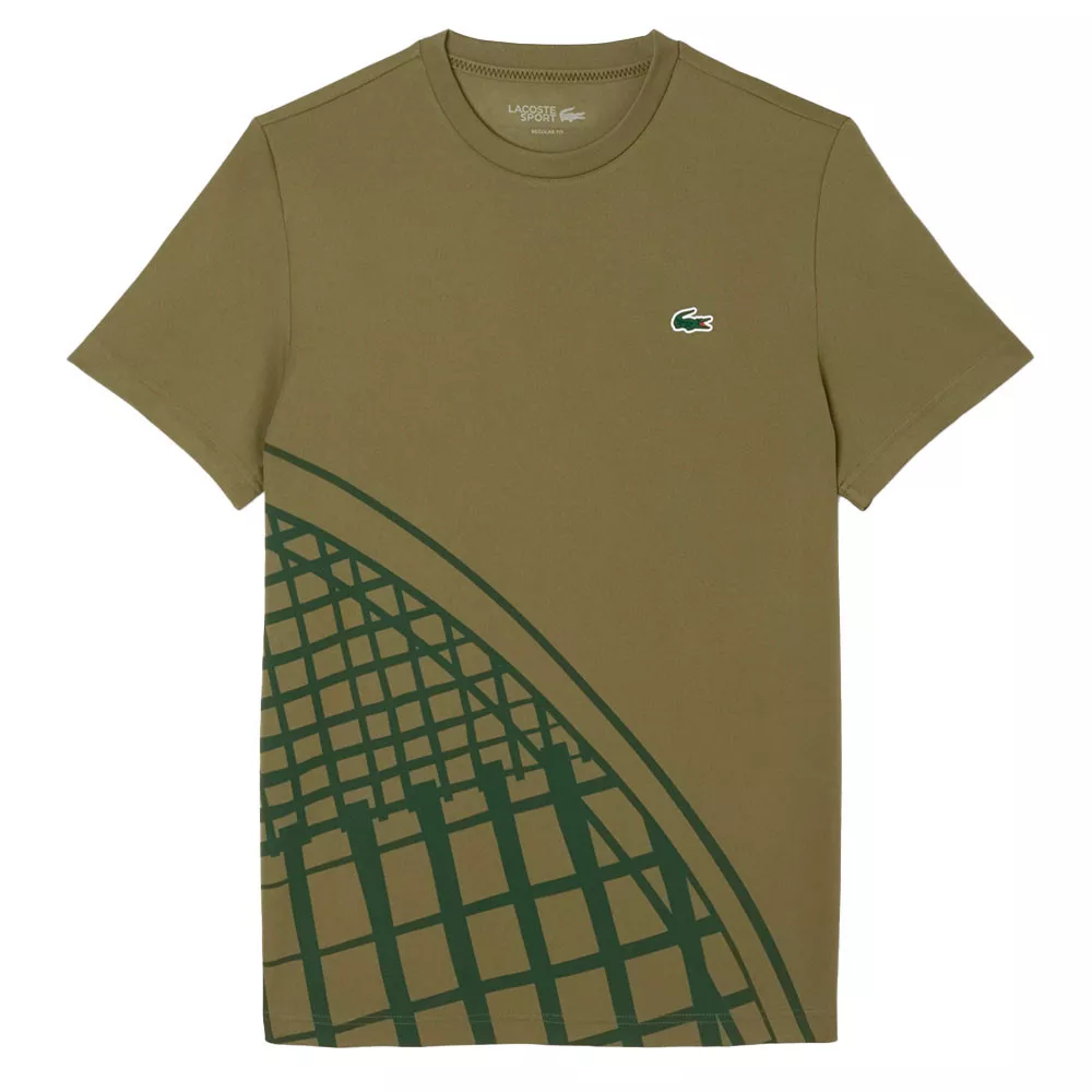 Lacoste Ultra Dry T-shirt Wit Ecru Print