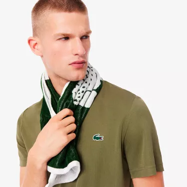 Lacoste Ultra Dry T-shirt Wit Ecru Print