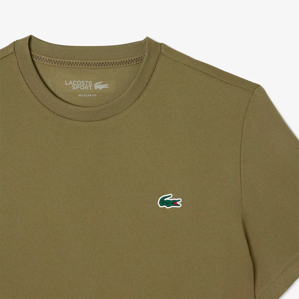 Lacoste Ultra Dry T-shirt Wit Ecru Print