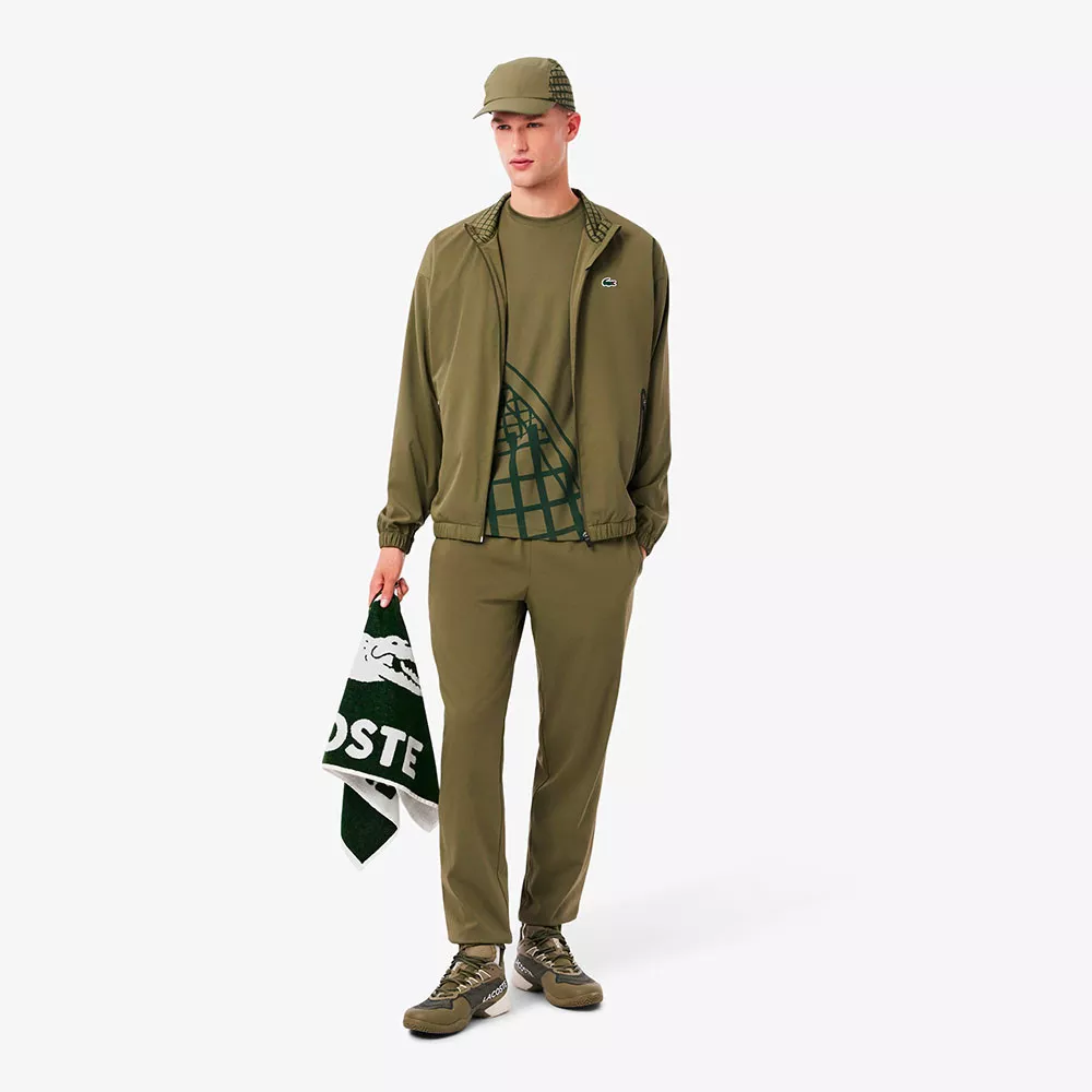 Lacoste Ultra Dry T-shirt Wit Ecru Print
