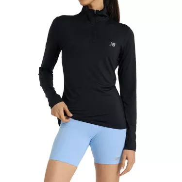 T-shirt met lange mouwen Mouratoglou Girls Zwart