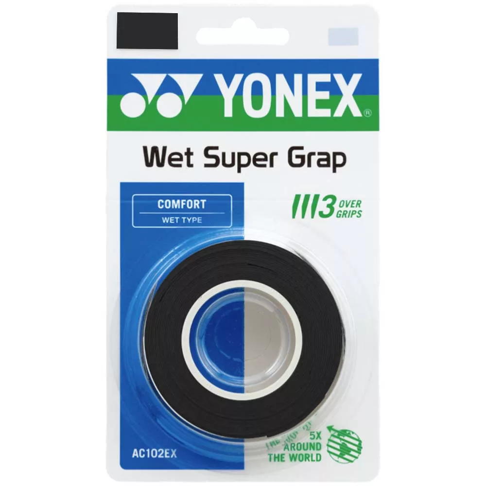 Yonex Wet Super Grap Zwart x 3 overgrips