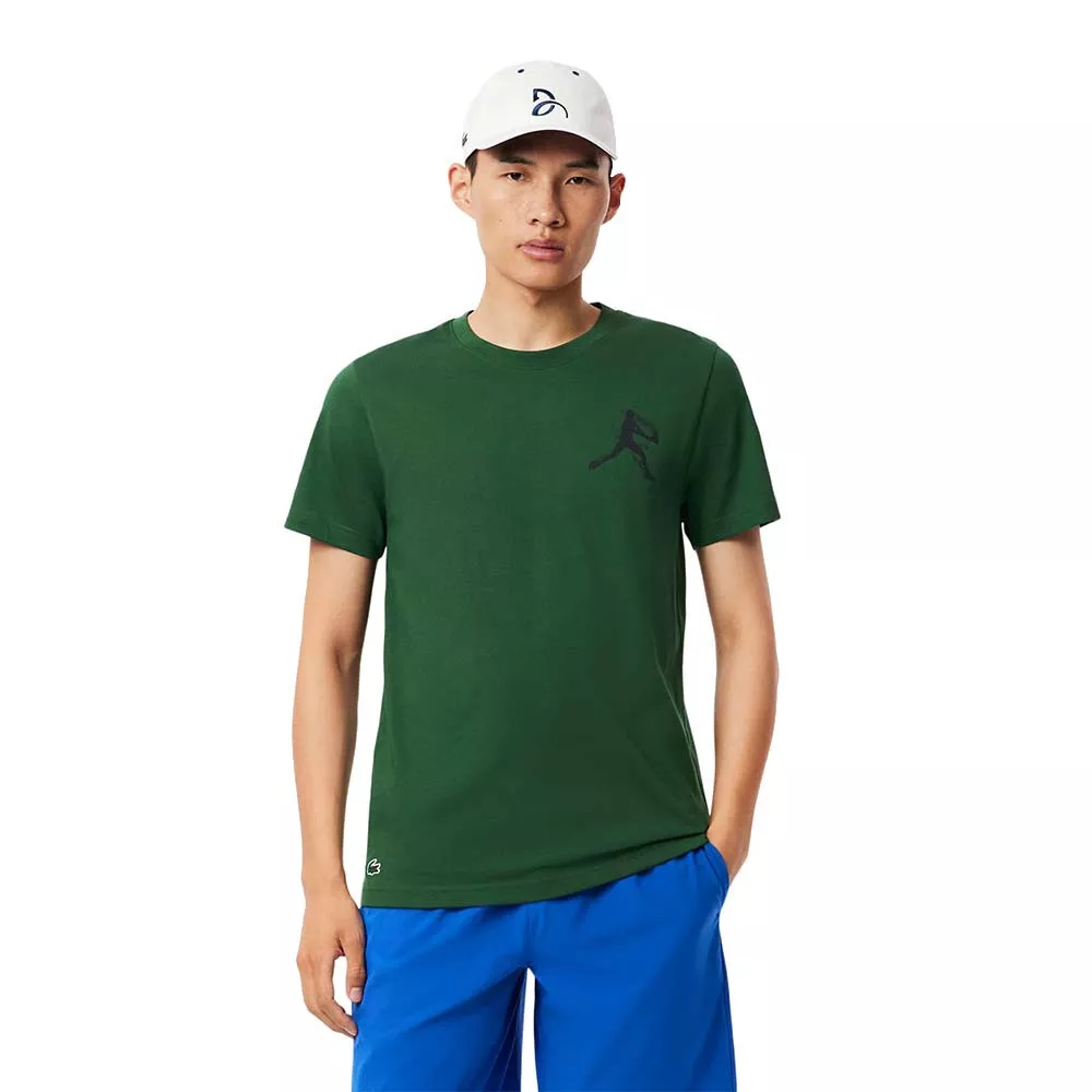 Pak T-Shirt + Lacoste Tennis Pet x Novak Djokovic Grijs Gem&ecirc;leerd / Wit