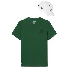 Pak T-Shirt + Lacoste Tennis Pet x Novak Djokovic Grijs Gem&ecirc;leerd / Wit