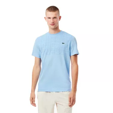 Lacoste Tennis Novak Djokovic Ultra Dry T-shirt Geprinte Zwart