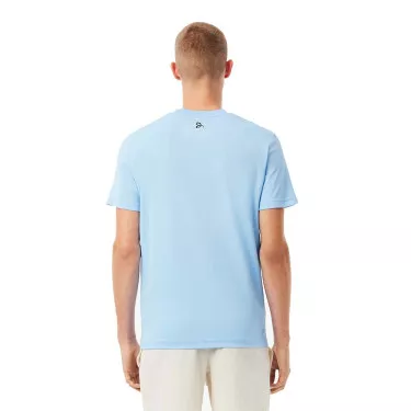 Lacoste Tennis Novak Djokovic Ultra Dry T-shirt Geprinte Zwart
