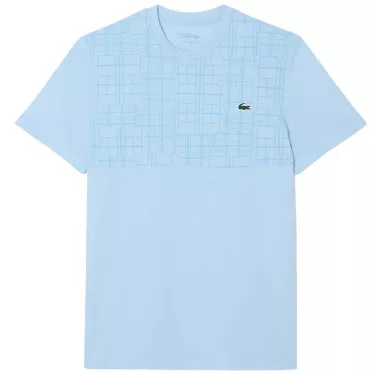 Lacoste Tennis Novak Djokovic Ultra Dry T-shirt Geprinte Zwart
