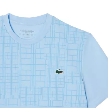 Lacoste Tennis Novak Djokovic Ultra Dry T-shirt Geprinte Zwart