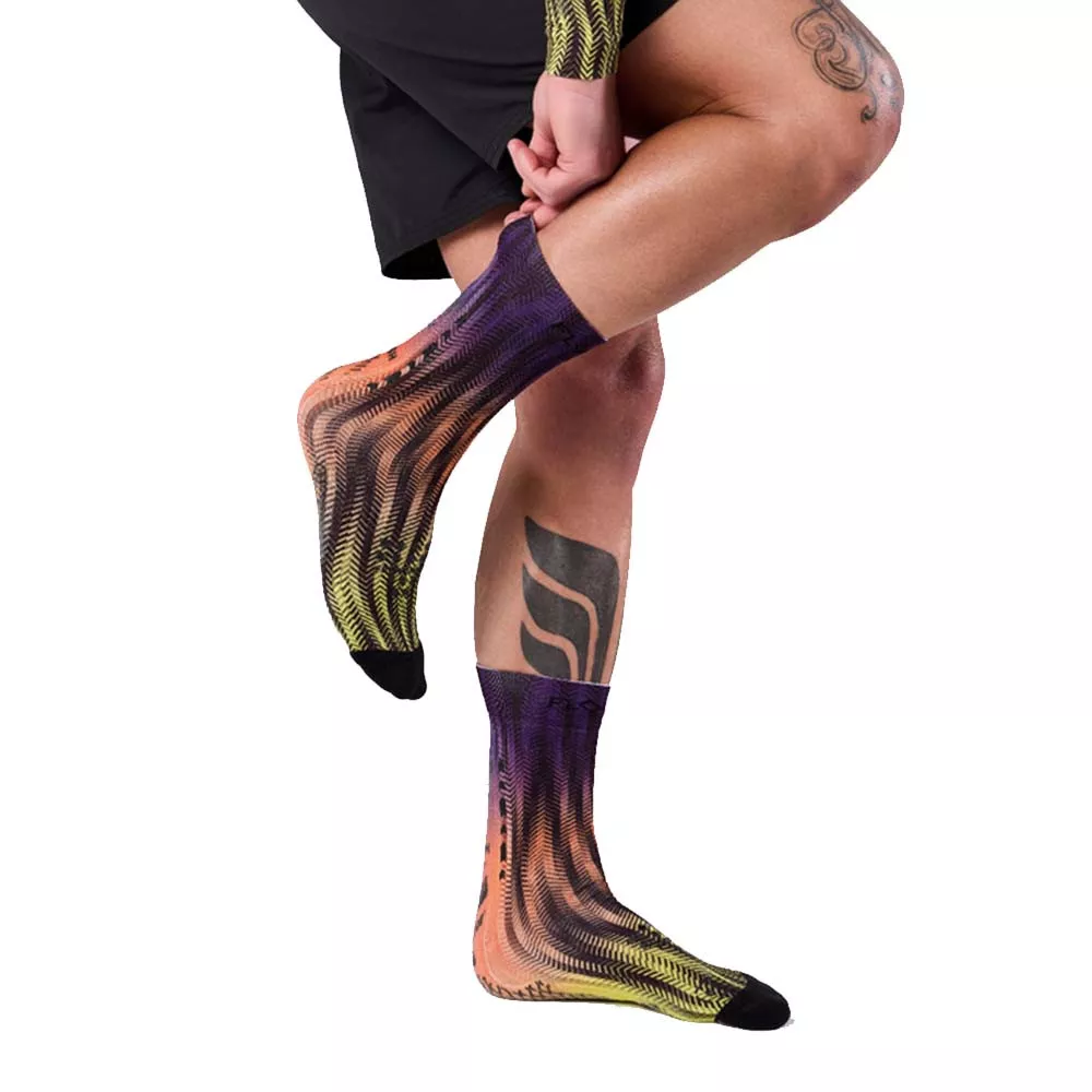 Compressiesokken Floky S-MASH 3D FANTASY Rio Blauw / Oranje