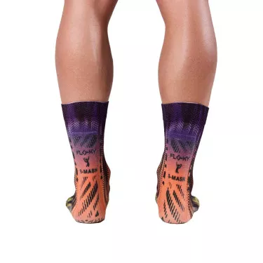 Compressiesokken Floky S-MASH 3D FANTASY Rio Blauw / Oranje