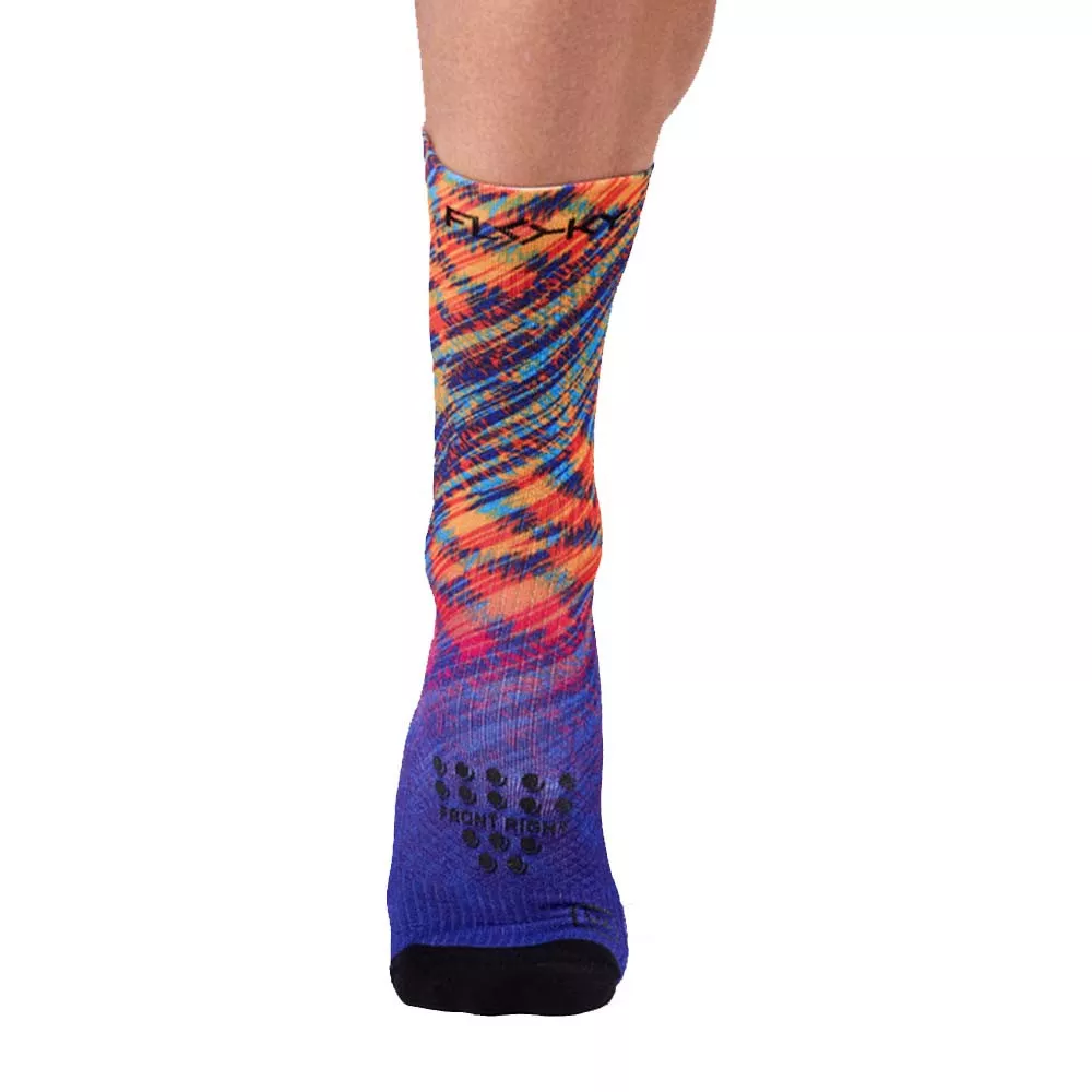 Compressiesokken Floky S-MASH 3D FANTASY Rio Blauw / Oranje