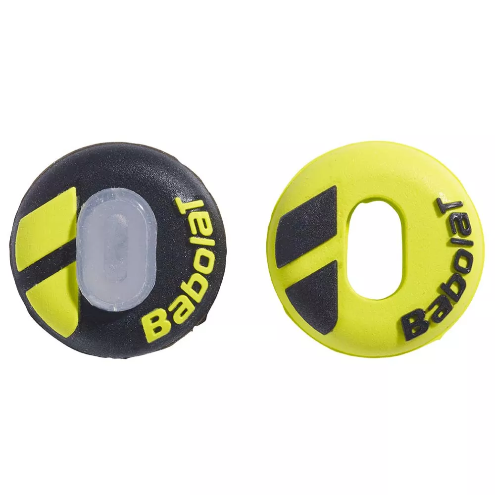 Babolat Custom Damp Zwart / Geel x 2 Demper