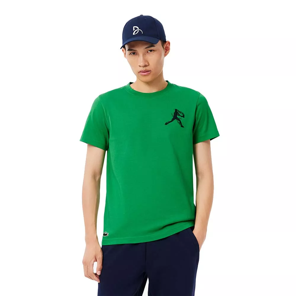 Pak T-Shirt + Lacoste Tennis Pet x Novak Djokovic Groen