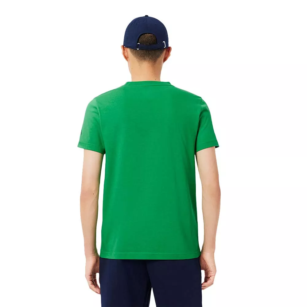 Pak T-Shirt + Lacoste Tennis Pet x Novak Djokovic Groen
