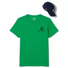 Pak T-Shirt + Lacoste Tennis Pet x Novak Djokovic Groen