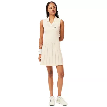 Lacoste Tennis Stretch Jurk Dames Zwart