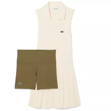 Lacoste Tennis Stretch Jurk Dames Zwart