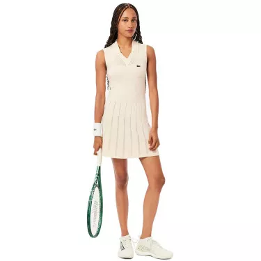 Lacoste Tennis Stretch Jurk Dames Zwart