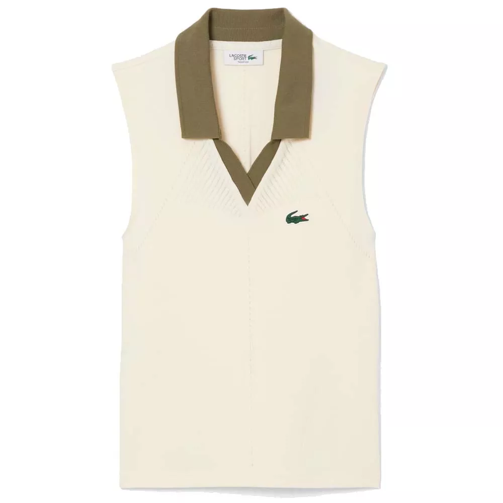 Polo Lacoste Dames Zonder Mouwen Zwart