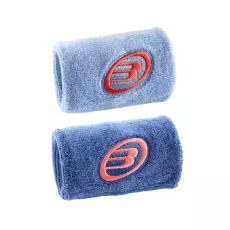 Wristbands Bullpadel Wit / Marineblauw x 2