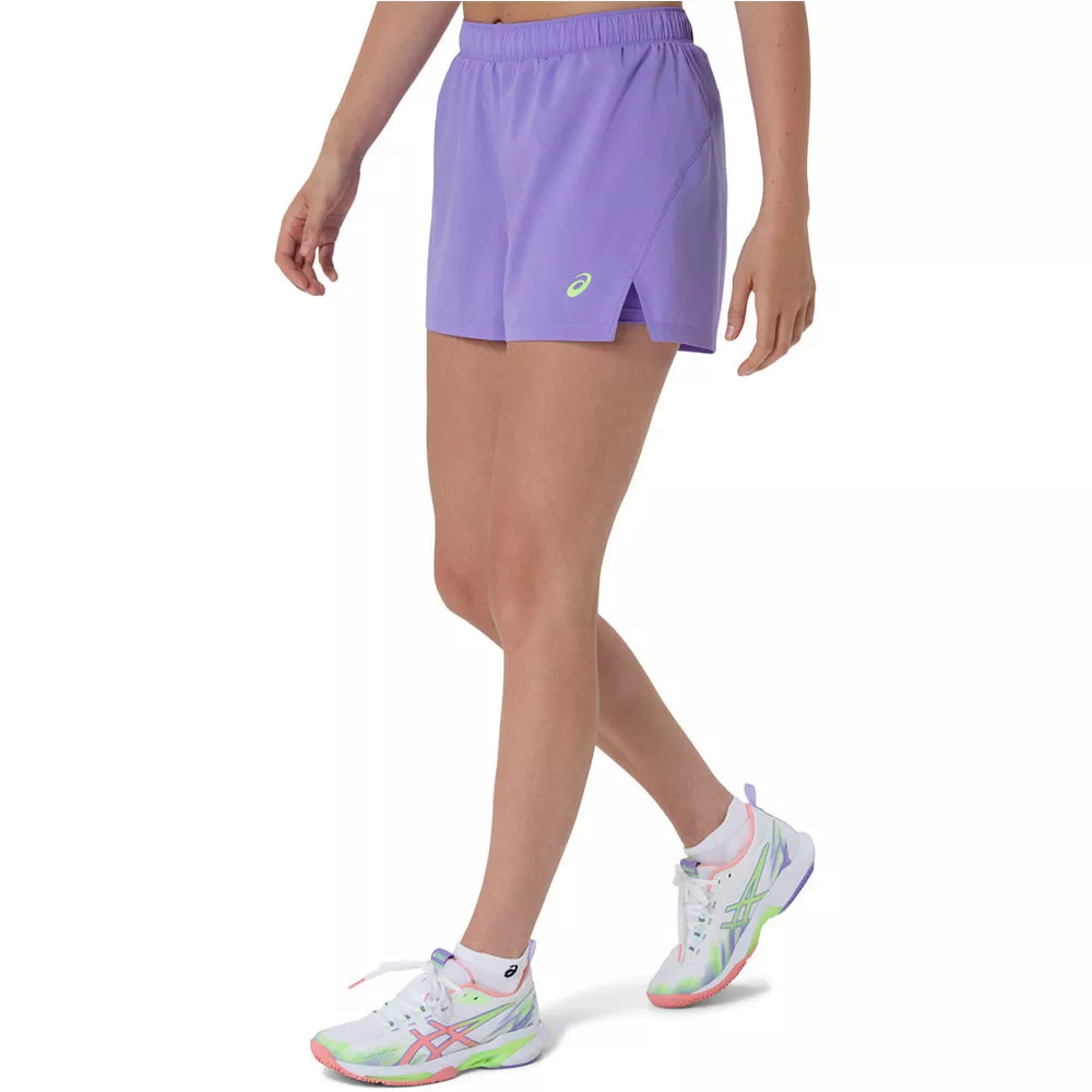 Asics Court 2-in-1 Dames Short Zwart