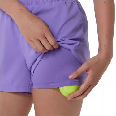 Asics Court 2-in-1 Dames Short Zwart