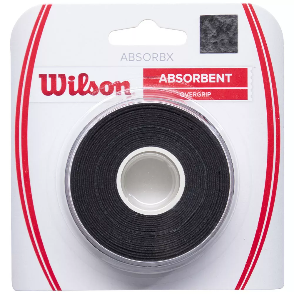 Wilson Overgrip AbsorbX Padel Overgrip Zwart x 3