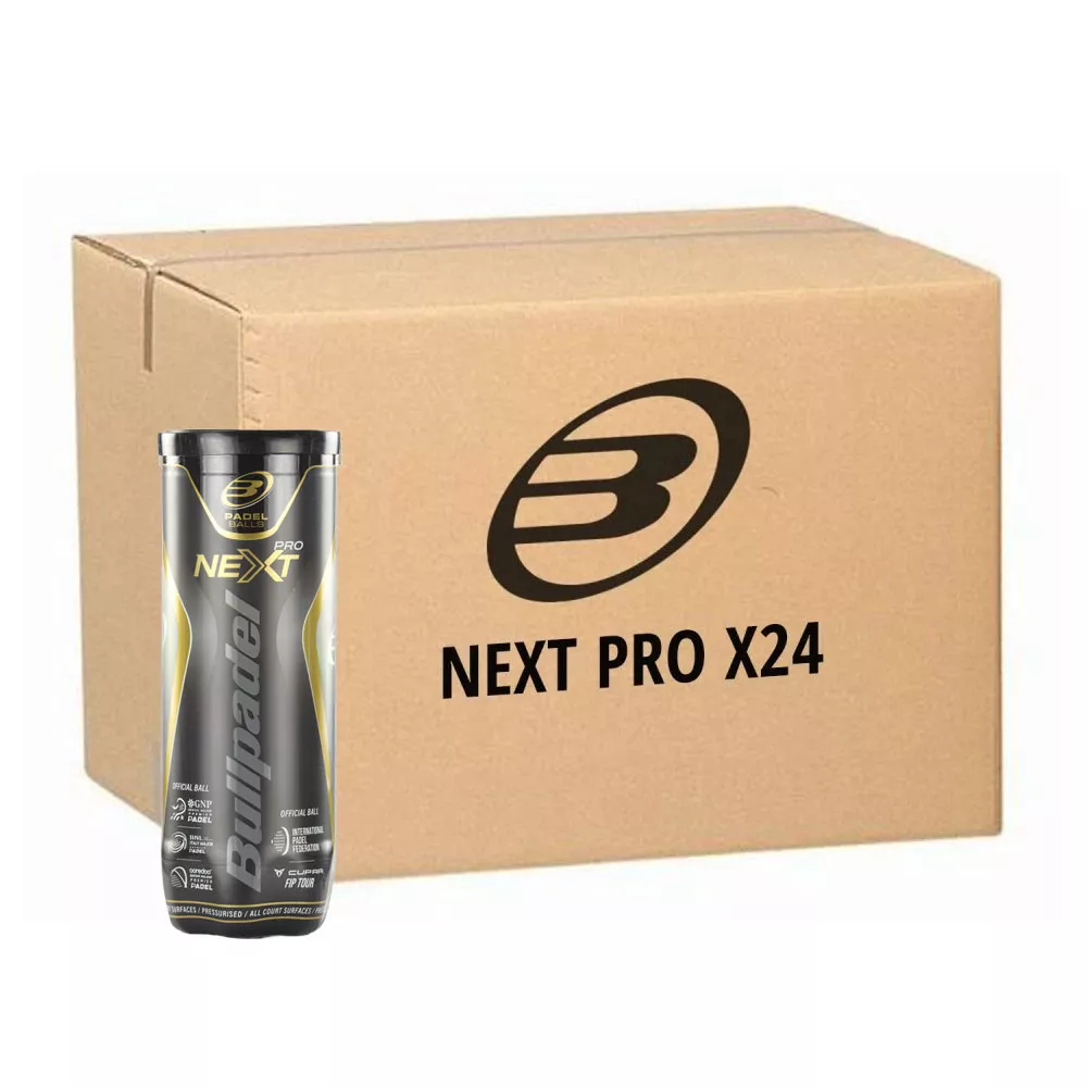 Doos 24 tubes van 3 Bullpadel Next Pro ballen