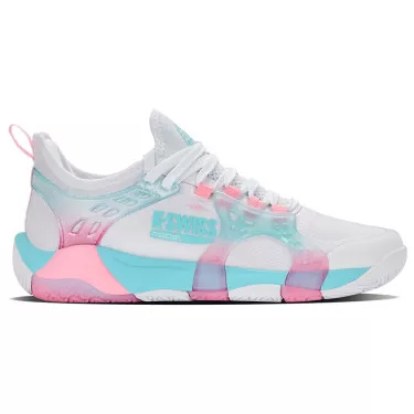 K-Swiss K-Frame Padel damesschoenen wit/roze/blauw