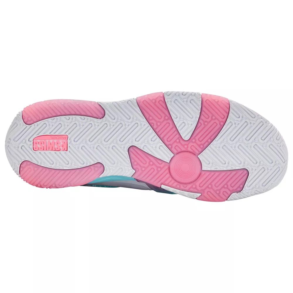 K-Swiss K-Frame Padel damesschoenen wit/roze/blauw