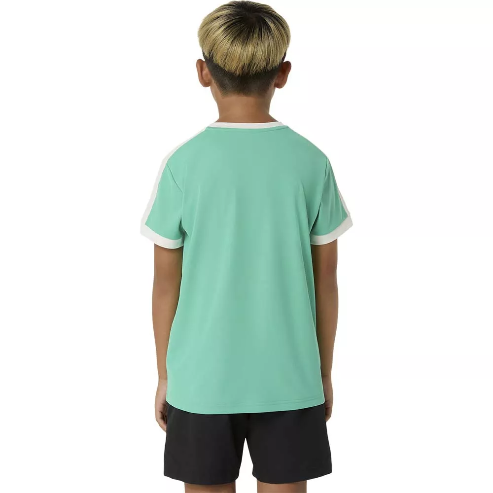 T-Shirt Asics Jongens Cr&egrave;me / Blauw