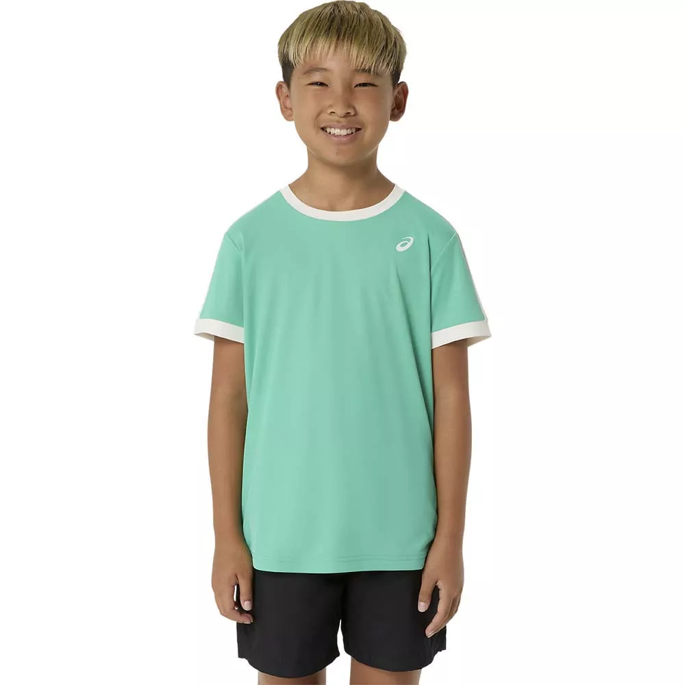 T-Shirt Asics Jongens Cr&egrave;me / Blauw