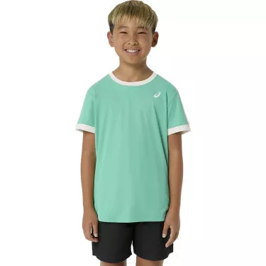 T-Shirt Asics Jongens Cr&egrave;me / Blauw