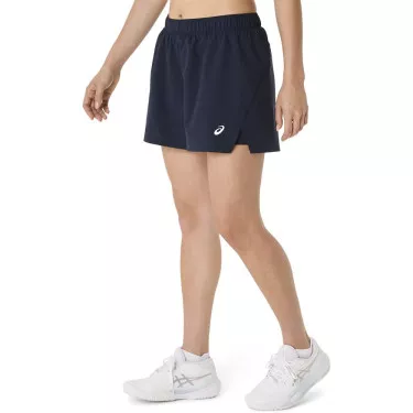 Asics Court 2-in-1 Dames Short Zwart