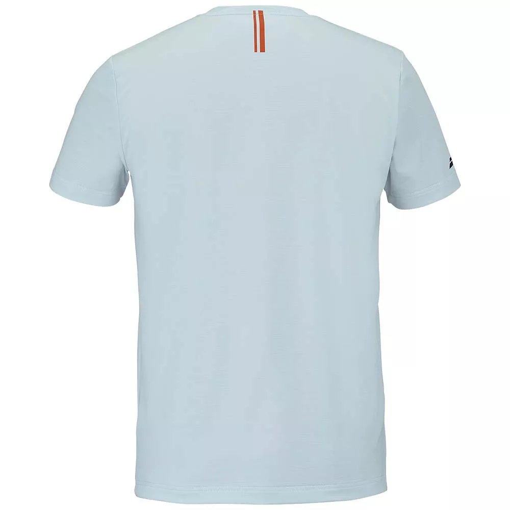 Babolat Play Crew Neck Wit / Blauw T-Shirt