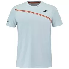 Babolat Play Crew Neck Wit / Blauw T-Shirt