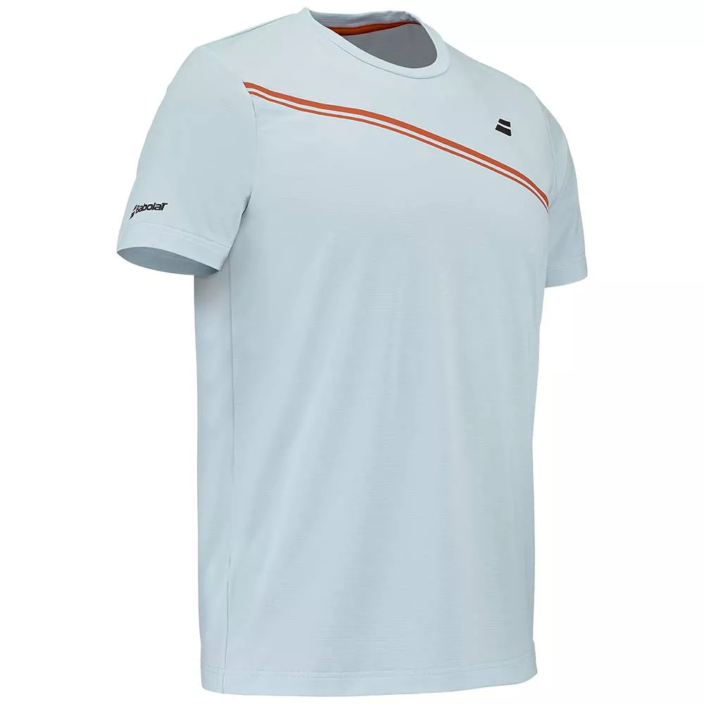 Babolat Play Crew Neck Junior Wit / Blauw T-Shirt