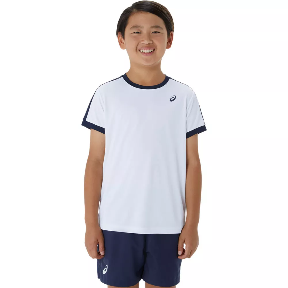 T-Shirt Asics Jongens Cr&egrave;me / Blauw