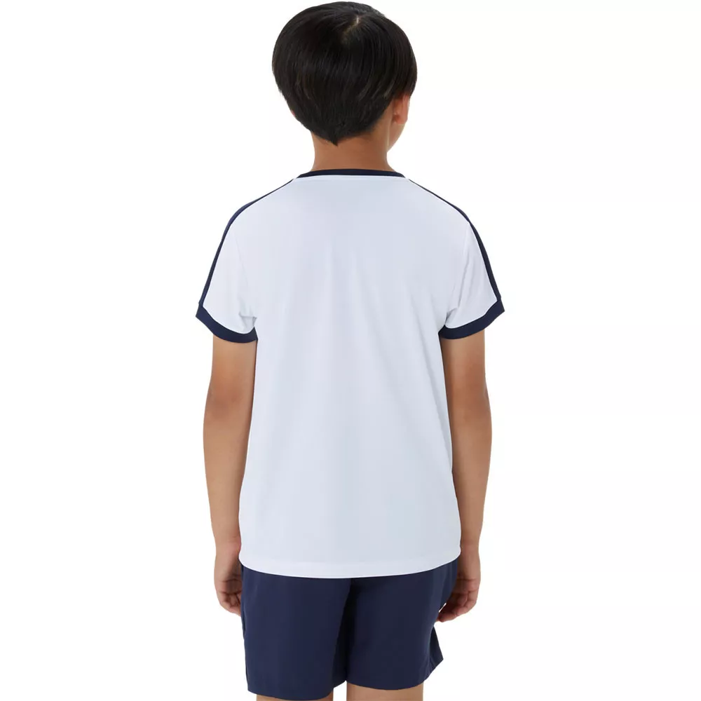 T-Shirt Asics Jongens Cr&egrave;me / Blauw