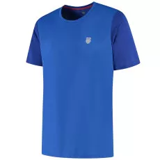 K-Swiss Hypercourt Tee Jacquard Blauw T-Shirt
