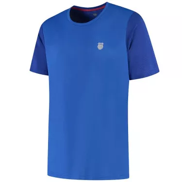 K-Swiss Hypercourt Tee Jacquard Blauw T-Shirt