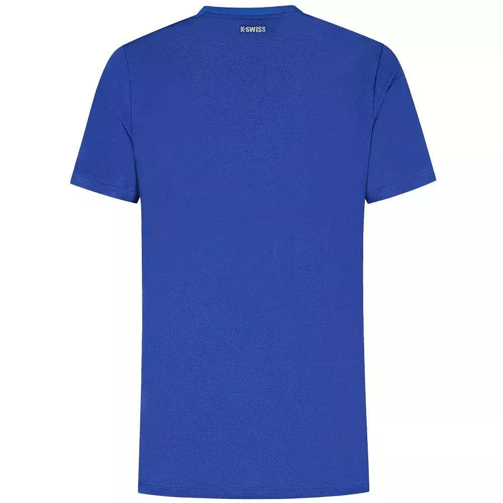 K-Swiss Hypercourt Tee Jacquard Blauw T-Shirt