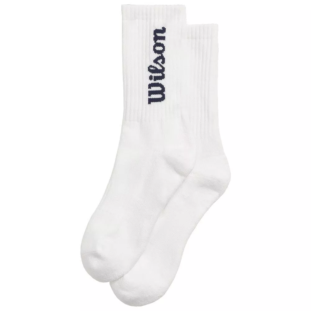 Wilson Crew Logo sokken wit / marineblauw