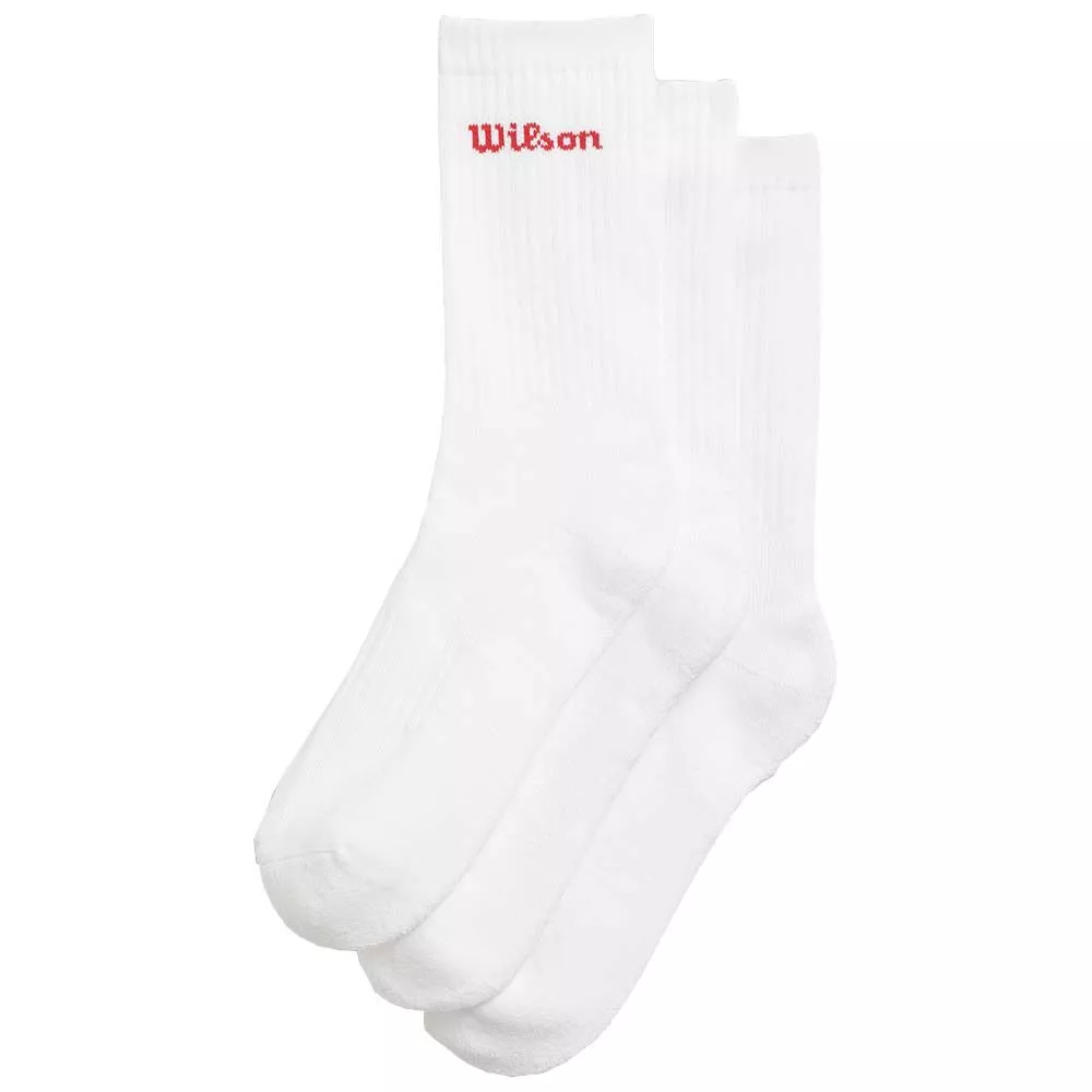 Wilson Crew Logo sokken 3-pack wit