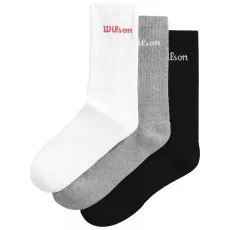Wilson Crew Logo sokken 3-pack wit / grijs / zwart