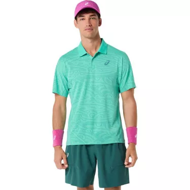 Asics Match Jacquard SS polo groen